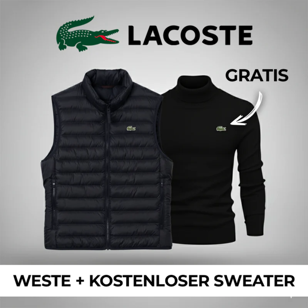 Weste + Kostenloser Pullover Lacoste (RÄUMUNGSVERKAUF)