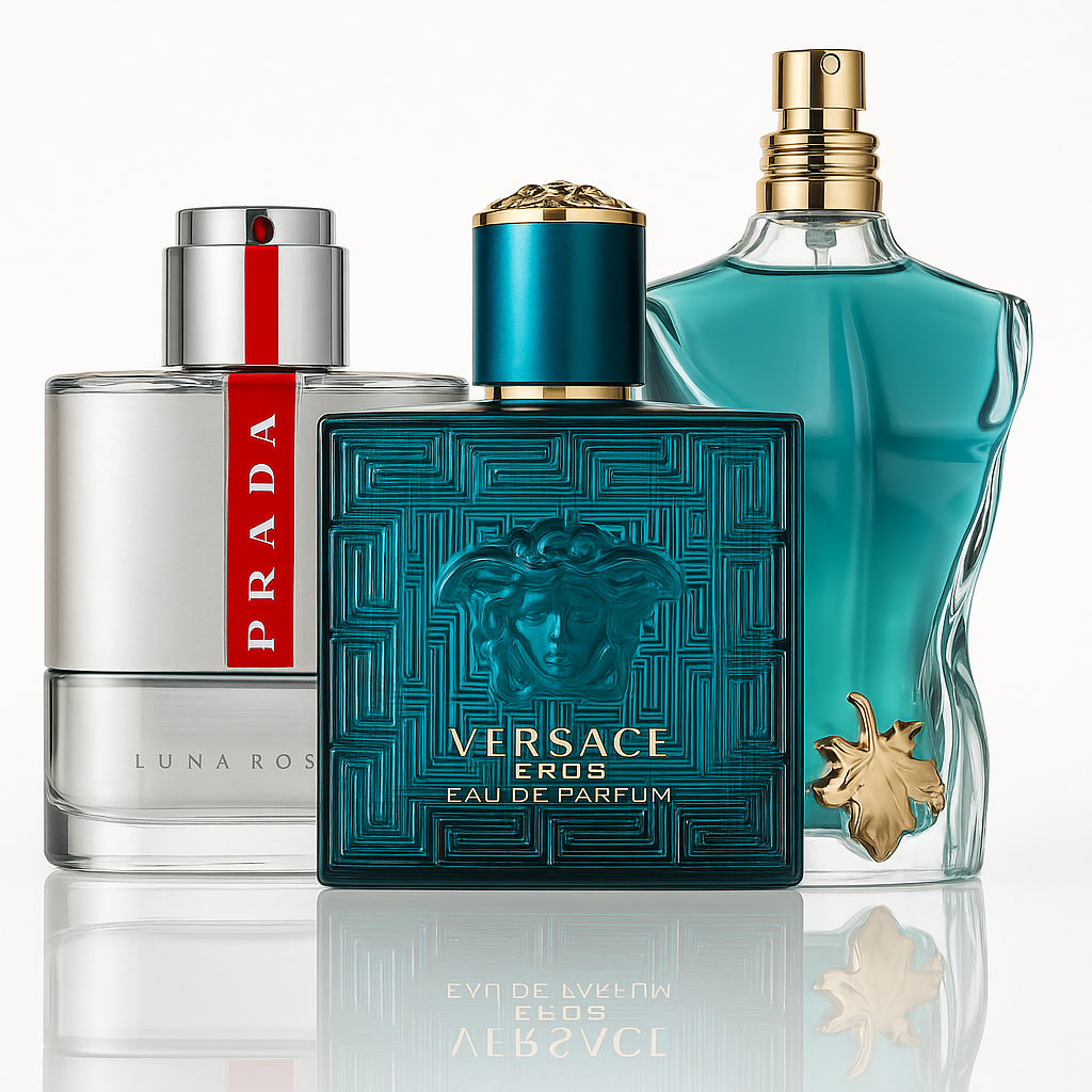 Combo aus 3 Herrenparfums – Prada Luna Rossa, Versace Eros, Le Beau