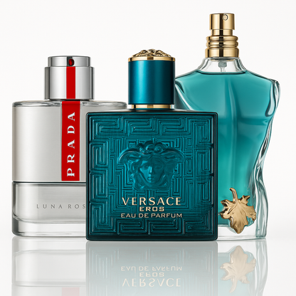 Combo aus 3 Herrenparfums – Prada Luna Rossa, Versace Eros, Le Beau