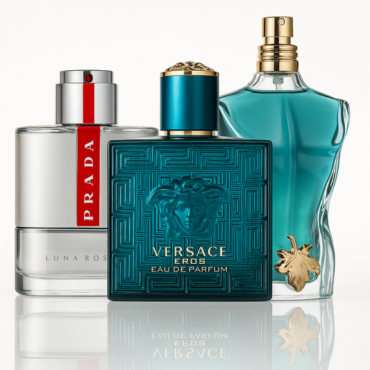 Combo aus 3 Herrenparfums – Prada Luna Rossa, Versace Eros, Le Beau
