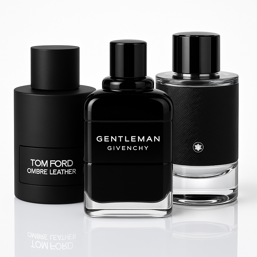 Combo aus 3 Parfums – Tom Ford Ombre Leather, Givenchy Gentleman, Montblanc Explorer