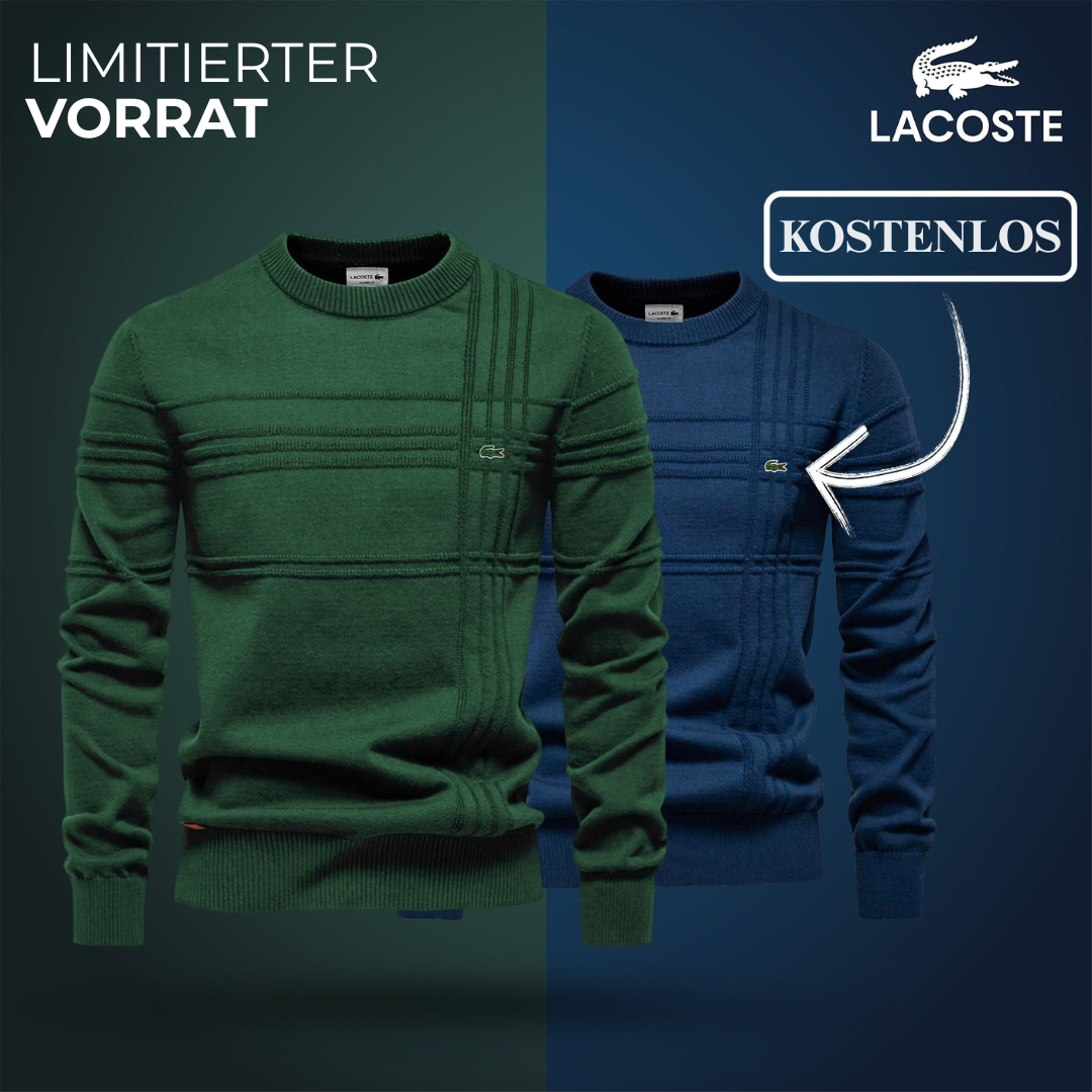 Texturierter Herrenpullover Lacoste 1+1 (LAGERABVERKAUF)