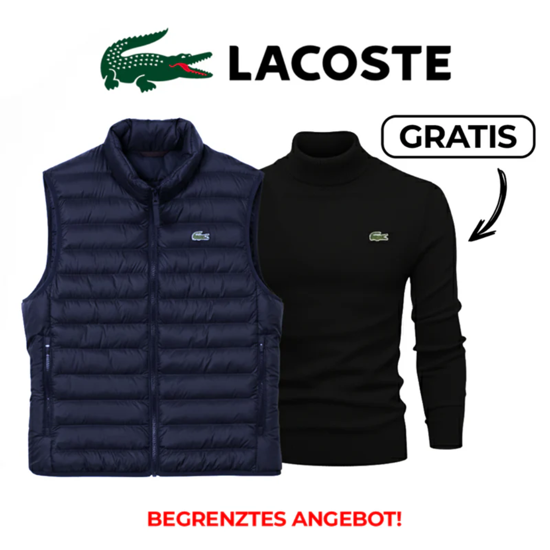 Weste + Kostenloser Pullover Lacoste (RÄUMUNGSVERKAUF)