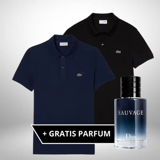 Set 2 Poloshirts Lacoste & Gratis Dior Sauvage Parfüm