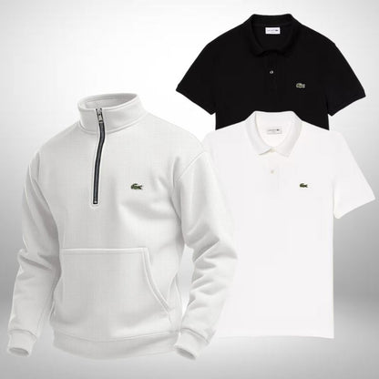 Set Lacoste – 1 Pullover & 2 Poloshirts Klassisch und Stilvoll