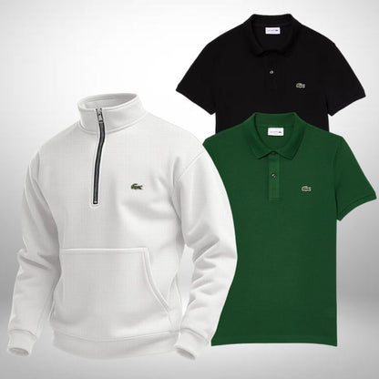 Set Lacoste – 1 Pullover & 2 Poloshirts Klassisch und Stilvoll