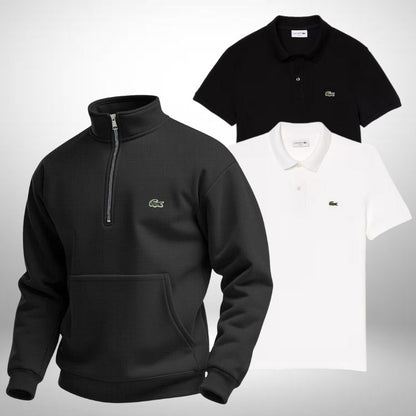 Set Lacoste – 1 Pullover & 2 Poloshirts Klassisch und Stilvoll