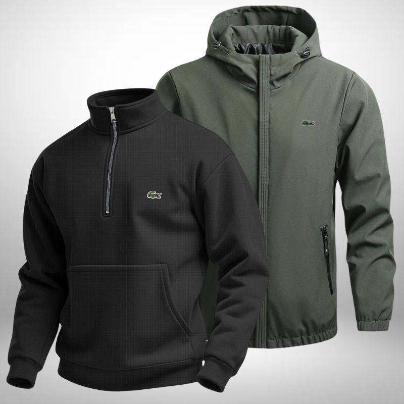Set Lacoste – 1 Pullover & 1 Winterjacke für Komfort und Stil