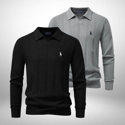 2er-Set Elegante Strick-Polo-Pullover von Ralph Lauren – Neuerscheinung