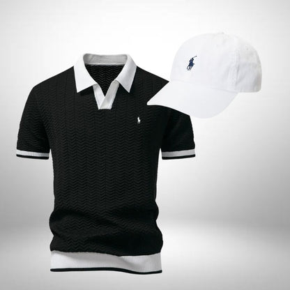 Ralph Lauren Set – Texturierte Poloshirt & Cap für Herren