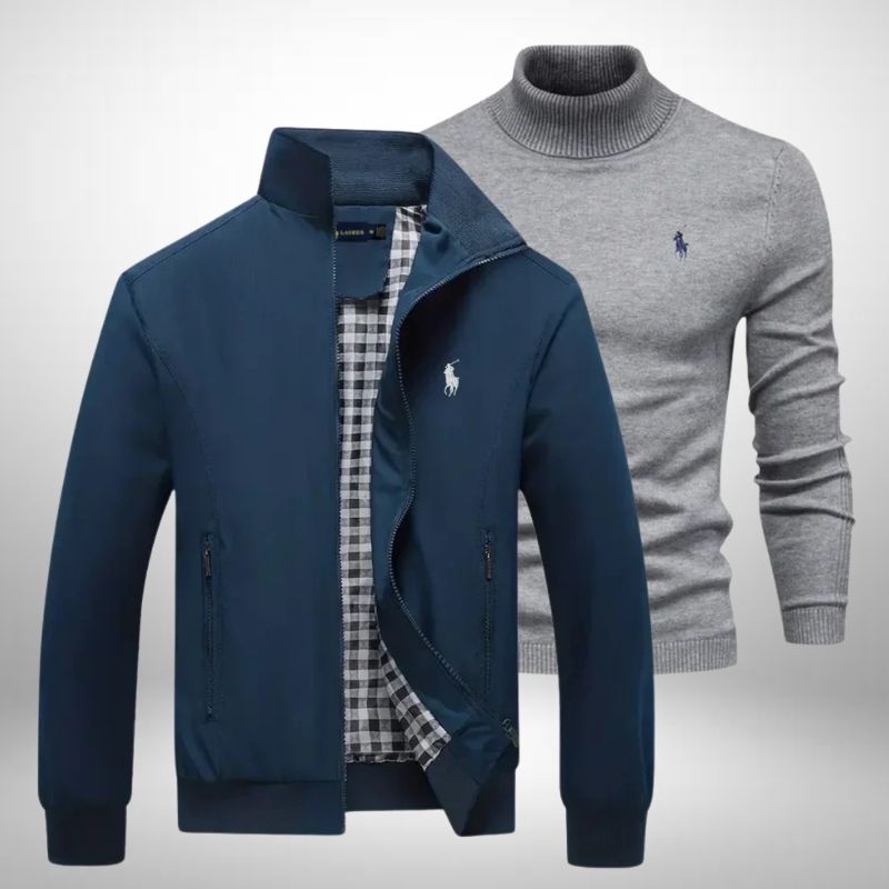 Elegantes Ralph Lauren Set – Jacke & Rollkragenpullover