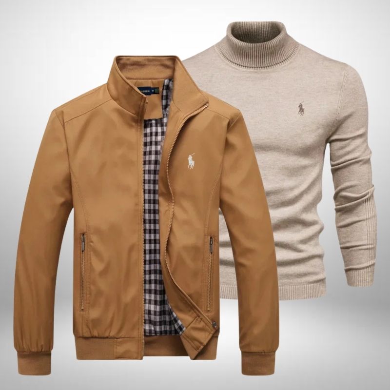 Elegantes Ralph Lauren Set – Jacke & Rollkragenpullover