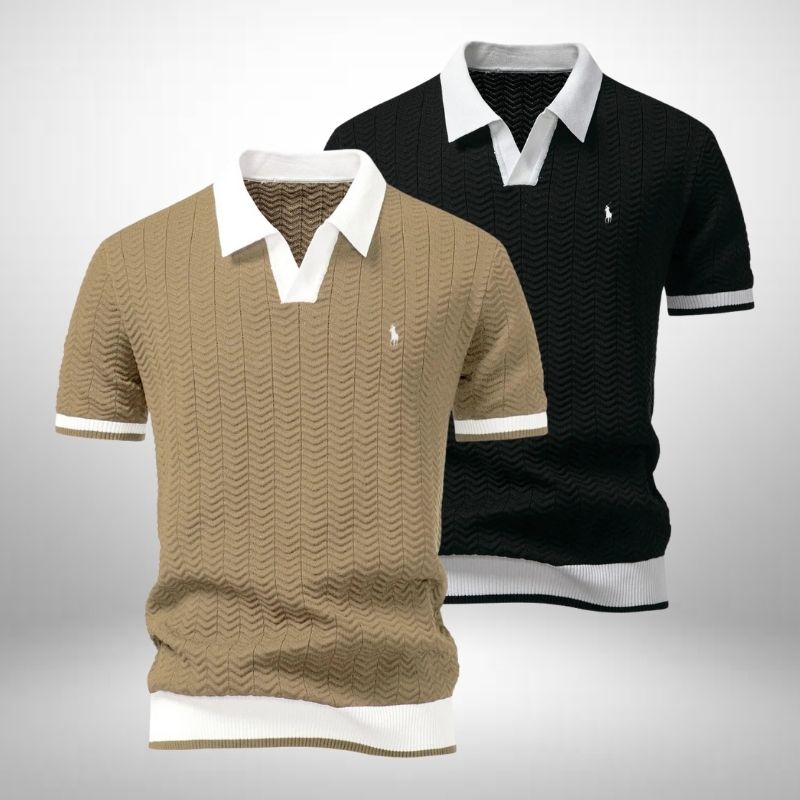 Set 2 Ralph Lauren Poloshirts – Texturiert und Elegant