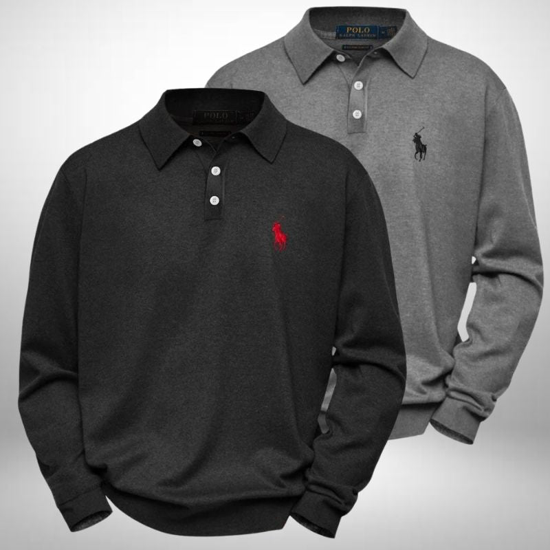 Set 2 Ralph Lauren Poloshirts mit Langarm – Klassisch und Bequem