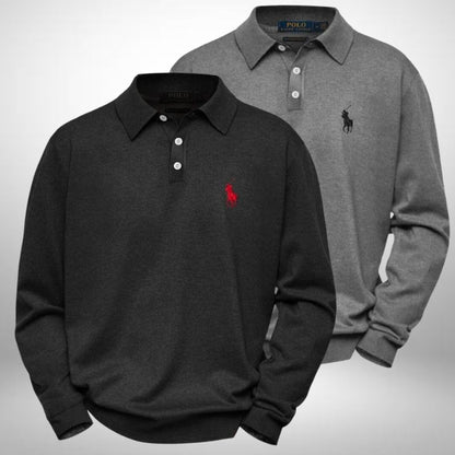 Set 2 Ralph Lauren Poloshirts mit Langarm – Klassisch und Bequem