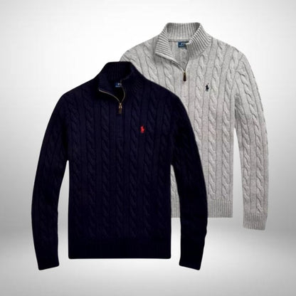 Set 2 Ralph Lauren Half Zip Pullover aus Strick – Komfortabel und Elegant