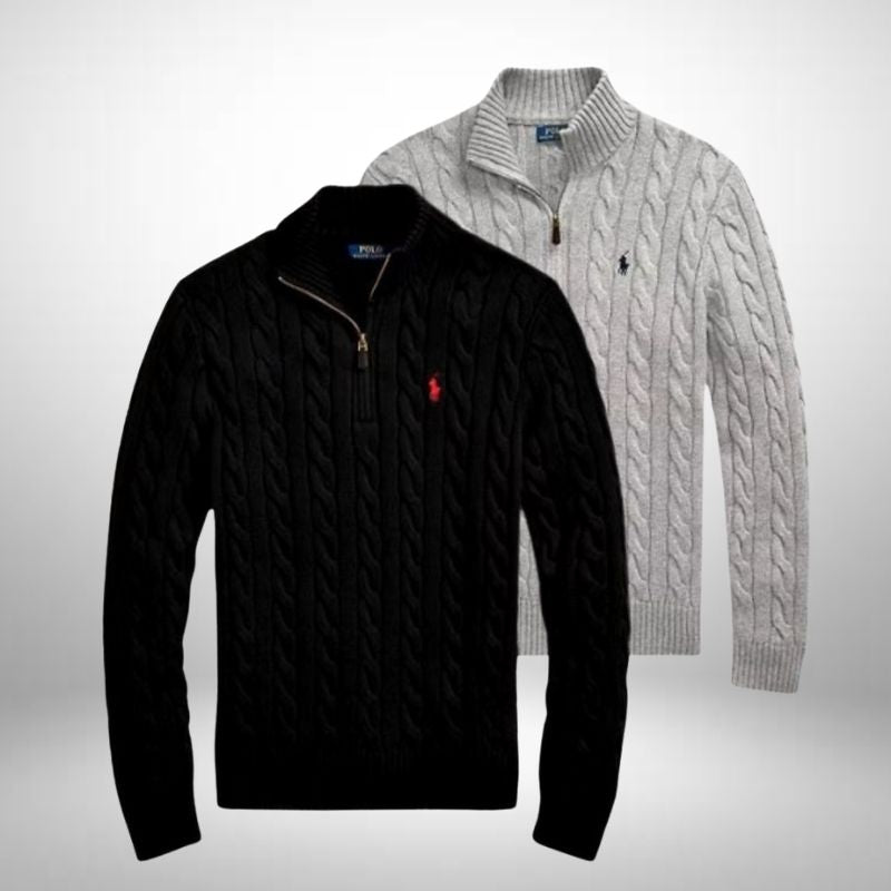 Set 2 Ralph Lauren Half Zip Pullover aus Strick – Komfortabel und Elegant