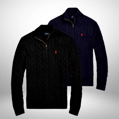 Set 2 Ralph Lauren Half Zip Pullover aus Strick – Komfortabel und Elegant