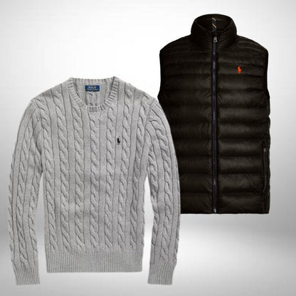 Set Ralph Lauren – Strickpullover & Weste für Eleganz und Komfort