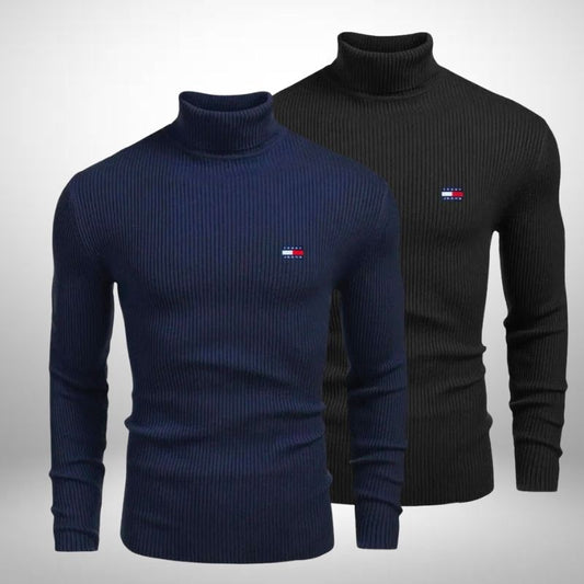 Tommy Hilfiger – Set 2 Rollkragenpullover aus hochwertigem Strick