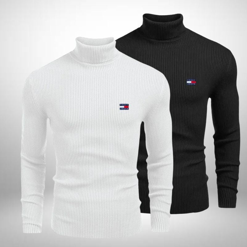 Tommy Hilfiger – Set 2 Rollkragenpullover aus hochwertigem Strick