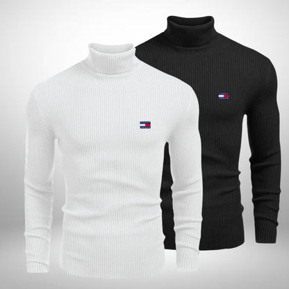 Tommy Hilfiger – Set 2 Rollkragenpullover aus hochwertigem Strick