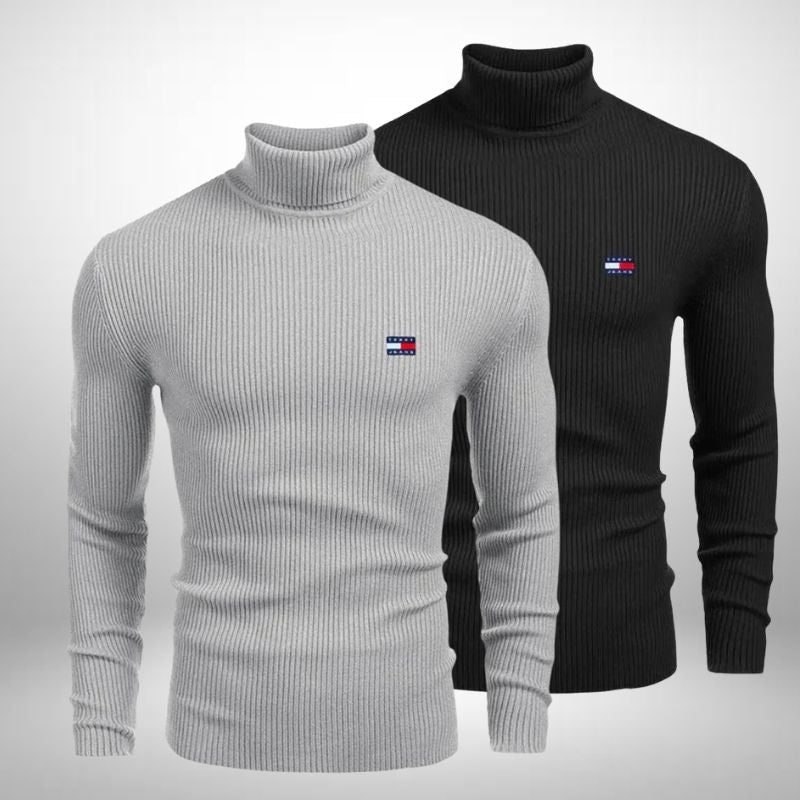 Tommy Hilfiger – Set 2 Rollkragenpullover aus hochwertigem Strick